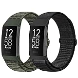 Runostrich Nylon-Uhrenarmbänder Kompatibel mit Fitbit Charge 4/Charge 3/SE, weiches Ersatzarmband, atmungsaktives Sportarmband mit Armband für Damen, H