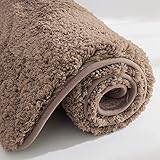 LifeSunny Teppiche Flauschig Ideal für Allergiker Flauschig Einfarbig Teppich Verschiedene Größen Besitzt eine hohe Resistenz Gegenüber Möbel-Druckstellen 55x80cm Beig