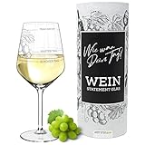 Weinglas XL | Guter Tag, Schlechter Tag, Frag nicht (530ml) in Geschenkbox | Wie war Dein Tag? | Lustiges Geschenk für Frauen & Männer | Geburtstagsgeschenk | Weißweingläser Rotweing