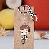 JR2021FF Schlüsselanhänger Menschlicher Cosplay Connor-Figur Acryl Keychain-Double-Side-Schlüsselanhänger Schlüsselring (Color : F, Size : 5.5 cm)