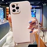 Alihtte Handykette Handyhülle für iPhone 13 Pro Max mit Kordel zum Umhängen Necklace Hülle Ultra dünn Silicone Schutzhülle mit Band Schnur mit Case zum umhängen für Apple iPhone 13 Pro Max, S
