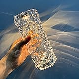 JFSXXZXWA Nachttischlampe,LED Crystal Touch Diamond Tischleuchte Dimmbar Atmosphäre Tischlampe für 16 Farben Nachtlicht,für Bedside Desk Bar Warehouse Küche Wohnzimmer Schlafzimmer(mit Fernbedienung)