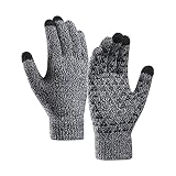Handschuh Touchscreen Herren & Damen Warmes rutschfeste Gloves Strick Warme und Winddichte Handschuh Elastische Vollfingerhandschuhe Winter Handschuhe für Frauen und M