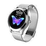 ZDY Smart Watch KW10, Runder Touchscreen IP68 wasserdichte Smartwatch für Frauen, Fitness Tracker mit Herzfrequenz- und Schlaf-Pedometer, Armband für IOS/