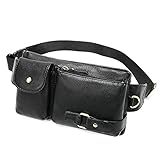 Gürteltasche aus Leder für Outdoor-Reisen, für Herren, Hüfttasche, Lendenwirbeltasche, Reisetasche, Handytasche, 001, Einheitsgröße,