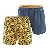 bruno banani Herren Ornamental Boxershorts, Safran Ornament // Graphit, M