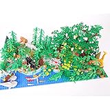 LDB SHOP Dschungel Landschaft Bausteine, 688 Klemmbausteine Tropischer Regenwald Botanische Landschaft, DIY Kreatives Bausteinteil mit Bauplatten, Architektur Baustein Kompatibel mit Lego B