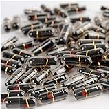 ALUYF 200 Pcs Brief Kapsel Nachricht Kapsel Briefkapseln Freundschaft Kapseln Halbe Pille in schw