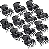POFET 12 Stück Hot Roller Clips Lockenwickler Klauenclips Ersatz Roller Clips Für Frauen Mädchen Haar Abschnitt Styling - Schw