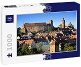 Lais Puzzle Burg Kaiserburg in Nürnberg mit Altstadt im Sommer 1000 T