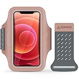 Seawisp Schweißfeste Universal-Sportarmband für iPhone 12 Pro/11/XS Max/8/7/6S Plus Galaxy S7/S6, Huawei, Pixel und mehr, mit extra Verlängerungsgurt, Schlüssel-/Kartenhalter, Pink