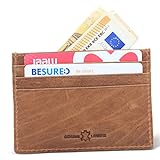 Premium Kreditkartenhülle aus Leder, Kartenetui, kreditkartenetui, extrem dünn, Portemonnaie für EC Karten und G