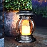 Solarlaterne für außen, LED Solar Laterne Hängend für Draußen, Dekorative Solarlampe Garten Laterne IP44 Wasserdicht Solarlampe Outdoor Dekorationen für Weg Garten Patio Terrasse und Hof (Warmweiß)
