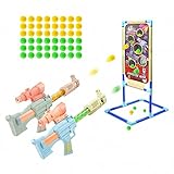 Wstbspsm Schießspiel Spielzeug für Kinder Schießen, 2 Spieler Spielzeug Schaum Blaster Luftgewehre mit 48 Schaumkugeln Kugeln ,für Kinder ab 34567 J