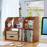 Wuxingqing Desktop-Bücherregal Desktop-Bücherregal Bücherregal for Büro und Haushalt CD-Halter Mediarack Holz Display Bücherregal Schreibtisch Organizer of (Color : A5, Size : 60x20x43cm)