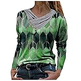 Damen Sweatshirt Beste Freunde Pullover Damen Kapuzenpullover Damen Langarmshirts Herbst Winter Langarm für Frauen mit Motiv Hemd Frauen Casual Tops Kreuz V-Ausschnitt mit Drucken Langarm B