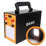 EWYI Tragbares Kraftwerk, 50400mAH Solargenerator 150W Lithium-Batterie-Notstromversorgung Für Den Haushalt, Für Outdoor-Camping, Stromausfall, Notfall-LED-Taschenlamp