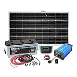 Insel Solaranlage PV-Anlage 1000W AC/Panel, Batterie, Laderegler, Sinus W