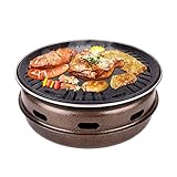 HOTLIGHT Rauchfreier Grill Holzkohlegrill, Outdoor BBQ Picknick Holzkohlegrill, Tragbarer Holzkohlegrill aus Edelstahl, 31 * 12.5cm (Color : A)