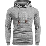 HUYURI Herren Kapuzenpullover Kapuzenjacke Hoodie mit hoch abschließendem Kragen Kapuzen-Sweatshirt Hoodies Workerhoodie Kapuzenpulli Männer Hoody Kapuzen-Sw