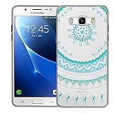 Conie MC31449 Mandala Case Kompatibel mit Samsung Galaxy J7 2016, Orient TPU Hülle mit HD Muster Silikon Schutzhülle für Galaxy J7 2016 Bumper Traumfänger Grü