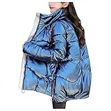 GFGHH Damen Winter Jacken Lang Warm Daunenmantel mit Kapuze Verdickt Übergangsjacke Maxi Parka Jacke Kunstpelz Langarm Steppjacke Outwear Stilvoll Leichte Steppjacke Damen Daunenjacke Damen Steppjack