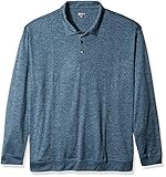 Van Heusen Herren Big and Tall Long Sleeve Melange Colorblock Polo Poloshirt, Türkis, 5X-Large H