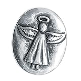 Spirit of Avalon Schutzengel Engel Münze Silber (Ich Bin bei Dir) Guardian Angel - Handschmeichler Glück Schutz Kommunion Taufe Geb