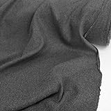 TOLKO Winter Wollstoff/Mantelstoff als Meterware am Stück | weiches dicht gewebtes Wolltuch für Mantel, Jacke, Sakko | 145cm breit (Grau Meliert)
