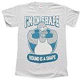 The Simpsons I'm in Shape T-Shirt ash, Größe:S