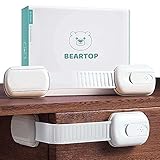 Premium Baby Schubladensicherung von BEARTOP | bombenfester Halt (15kg) | schadstoffgeprüft | Schloss für Schränke, Schubladen usw. | Kindersicherung Schrank | Zufriedenheitsgarantie*