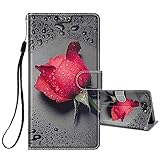 HopMore Handyhülle für Samsung Galaxy A5 2017 Leder Hülle, Klappbar Klapphülle Lederhülle PU Flip Case 360 Grad Schutzhülle Motiv für Mädchen Frauen Jungen Handytasche Stoßfest Silikon - R