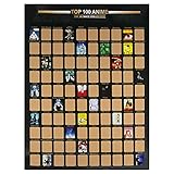 Comius Sharp 100 Anime-Poster Zum Aufkratzen - Beste Japanische Anime Aller Zeiten Top-Lektüre Aller Zeiten Bucket List（44 x 5,5 cm）