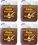 20 Liter Leinöl Firnis (4 x 5 Liter) Leinöl Firnis Lausitzer Leinöl für Holzschutz dreifach gek