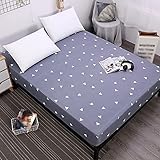 WZHZJ Druckbett Matratze Abdeckung wasserdichte Matratze Protector Pad Angeschnittene Blatt Trennung Wasser Bettwäsche mit elastisch (Color : B, Size : 100X200X30cm)