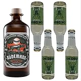 Rüdemann Wacholder Gin Tonic Botanical Set I Probierset I International Bronze Prämiert I Deutsche Newcomer Spirituose I Geschenk-Idee für Jäger von Jägern I 500ml + 4 x Oh Deer B