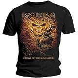 Rockoff Trade Herren Iron Maiden Ghost of The Navigator T-Shirt Gr. S, Schwarz (Black)