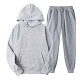 Herren Fleece Kapuzen Einfarbig Pullover Sweatshirt Set Herren Hoodie Sweatjacke Farbvarianten Kapuzenjacke Kapuzenpulli Langarm Sport Style Fitness Training Basic Sport Zweiteiliger Anzug lauschig