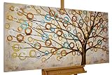 KunstLoft® Acryl Gemälde 'Herbstblues' 140x70cm handgemalt Leinwand B