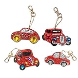 Mollpety 1pcs Schlüsselbund Auto Schlüsselbund Familie Schlüsselbund Exquisite Schlüsselbund Legierung Schlüsselbund kreative Schlüsselbund Diamant Malerei Schlüsselb