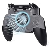 QCHEA Mobile Game Controller, Handy-Spiel löst empfindliche Zieltasten aus ， Game Trigger Joystick Gamepad Grip for Android und iOS Smartphone mit Lü