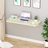 ZCYY Klapptisch Massiver Klappwandtisch Weißer Ahorn Wandmontierter Klapptisch Küche Klapp Esstisch Wandmontierter Computertisch 60×40