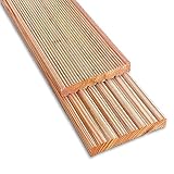 Terrassendielen Holzterrasse Deutsche Lärche 24 x 143 mm - Terrassenbelag Komplettset - Massiv Diele aus Nadelholz inkl. Unterkonstruktion & Terrassenschrauben - Dielenlänge: 3m | Fläche: 32m²