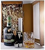 Geschenk Connemara Original irischer Single Malt Whiskey + Portionierer + Glas + 2 Whisky Kü