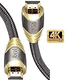 4K HDMI Kabel 1,5M HDMI 2.0b Kabel 4K@60Hz HighSpeed 18Gbps Nylon Geflecht Vergoldete Anschlüsse mit Ethernet/Audio Rückkanal,Kompatibel mit Video 4K UHD 2160p,HD 1080p,3D Xbox PS4-IBRA Luxury
