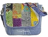 Sunsa Damen Messenger Bag Umhängetasche Handtasche, aus Jeans & Baumwolle. Große Crossbody Tasche Schultertasche, Geschenkideen für Frauen/Mädchen, nachhaltige Produkte 52266