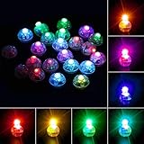 Richaa 100 stücke runde LED Ballons Lichter, Mini Bunte blinkende Papierlaternen Lichter für Haupthochzeits-Geburtstags-Halloween-Weihnachtsfest-Dekorations-Kuchendek