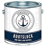 Hamburger Lack-Profi Bootslack GLÄNZEND für Holz und Metall Stahlblau RAL 5011 Blau Yachtlack Yachtfarbe Bootsfarbe (1 L)