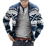 ZYYM Herren-Pullover Schalkragen Slim-fit Strick-Pullover einfarbig elegant warm dick Grob-Strick für Business oder Casual Cardigan Einfarbig Regular Fit Basic-Pulloverob