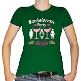 Shirtfun24 Damen JGA Junggesellinnenabschied Bachelorette Party Braut Bride T-Shirt, Kelly (Grün), L